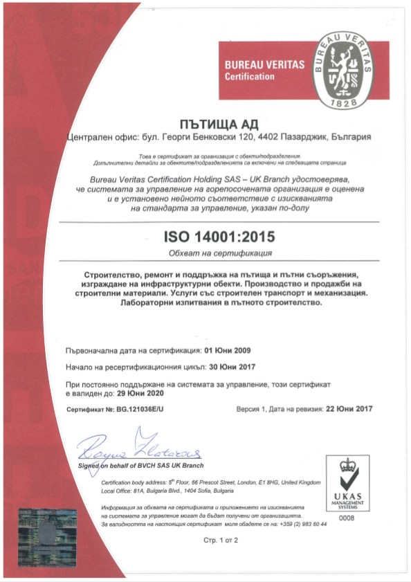 ISO 14001:2015 BG